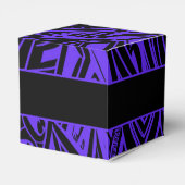 Ballotins Cube Abstraite Tribale Noire Et Violet (Arrière)