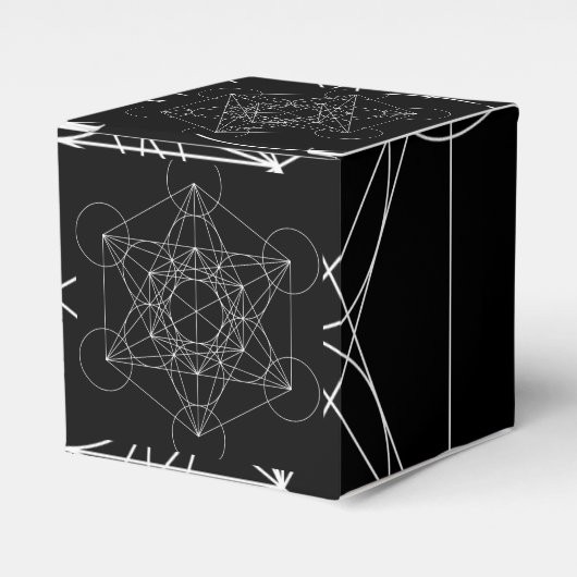 Ballotins Cube de Métatron noir et blanc (Verso)