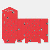 Ballotins Cube de Pyramide de Remerciement Rouge Répété (Déplié)