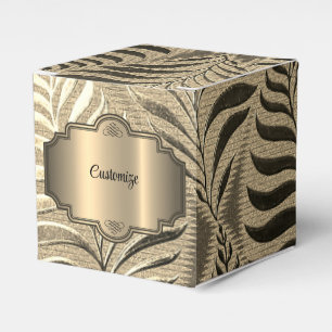 Ballotins Cube Motif Feuille d'or