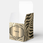 Ballotins Cube Motif Feuille d'or (Ouvert)