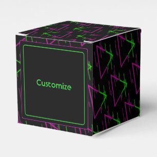 Ballotins Cube Motif géométrique Retro Neon personnalisée