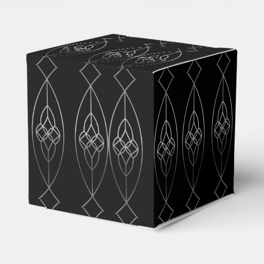 Ballotins Cube Noir Et Argent Déco (Arrière)
