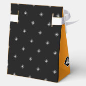 Ballotins Cube Pyramide noir blanc orange (Verso)