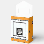 Ballotins Cube Pyramide noir blanc orange (Ouvrir)