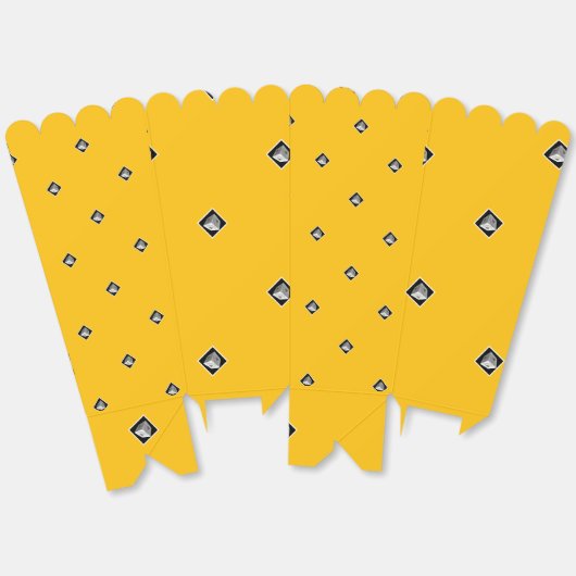 Ballotins Cube Pyramide Répéter jaune (Déplié)