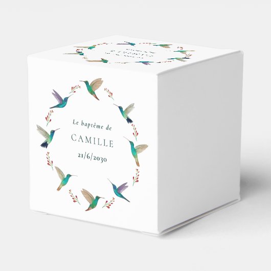 Ballotins Cube surprise baptême (Arrière)