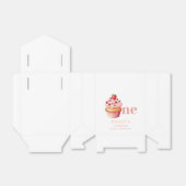 Ballotins Cupcake Anniversaire Invitation, Filles 1er Annive (Déplié)