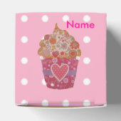 Ballotins Cupcake avec coeur et fleurs (Haut)