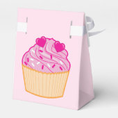 Ballotins Cupcake avec deux coeurs Fête des mariées boîte de (Arrière)