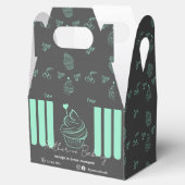 Ballotins Cupcake Stripes Mint Gray Boulangerie d'affaires (Ouvert)