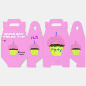 Ballotins Cupcakes au chocolat rose Merci (Déplié)