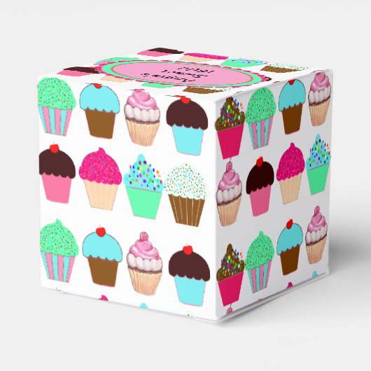 Ballotins Cupcakes colorés - Personnalisé (Arrière)