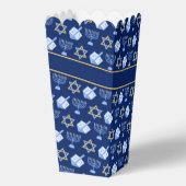Ballotins Custom Blue Hanukkah Pattern Popcorn Party (Verso)
