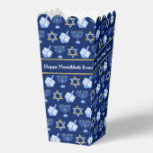 Ballotins Custom Blue Hanukkah Pattern Popcorn Party (Recto)