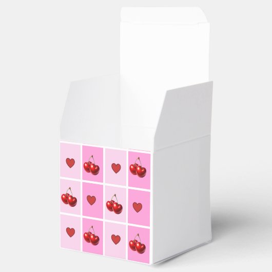 Ballotins Custom Cherry Heart Checkerboard Pattern (Ouvert)