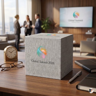 Ballotins Custom Corporate Event Logo Minimalist Grey Linen 