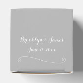 Ballotins Custom Elegant Grey Blanc Mariage Faveur Boxes (Haut)