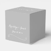 Ballotins Custom Elegant Grey Blanc Mariage Faveur Boxes (Arrière)