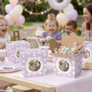 Ballotins Custom First Birthday Photo Favor Box