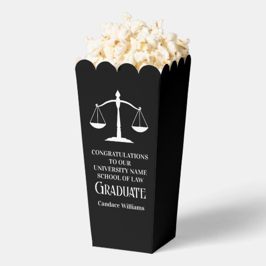 Ballotins Custom Law School Black Graduation Party Popcorn (Sauté)
