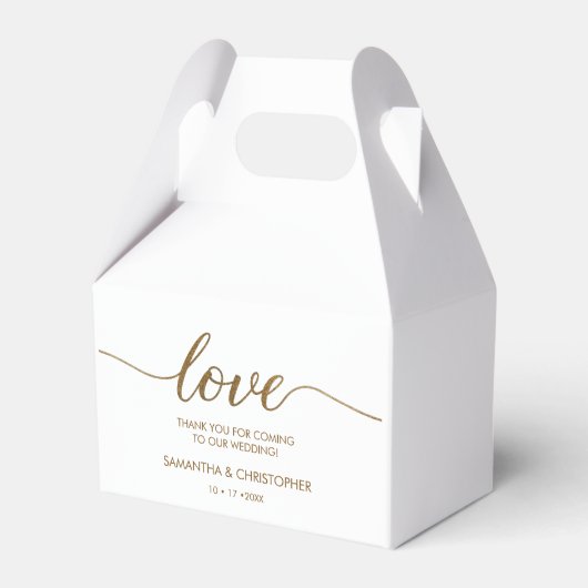 Ballotins Custom Modern Love Gold Script Mariage merci (Verso)