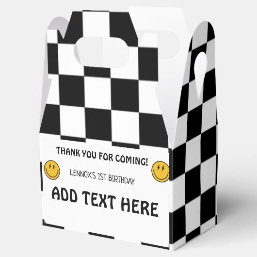 Ballotins Custom One Happy Dude 1st Birthday Gable Box (Ouvert)