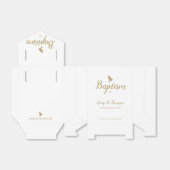 Ballotins Custom Pure blanc or teint colombe Script Baptême (Déplié)