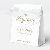 Ballotins Custom Pure blanc or teint colombe Script Baptême (Verso)