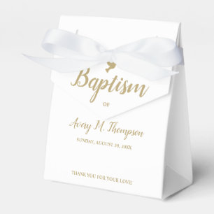 Ballotins Custom Pure blanc or teint colombe Script Baptême