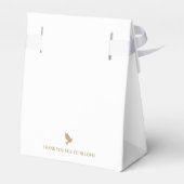 Ballotins Custom Pure blanc or teint colombe Script Baptême (Arrière)