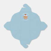 Ballotins Custom Text Cute Strawberry Bun Blue (Déplié)