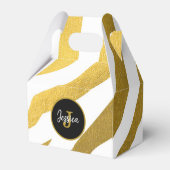 Ballotins Customisé Faux Gold Zebra Print Stripes Motif (Arrière)