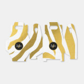 Ballotins Customisé Faux Gold Zebra Print Stripes Motif (Déplié)