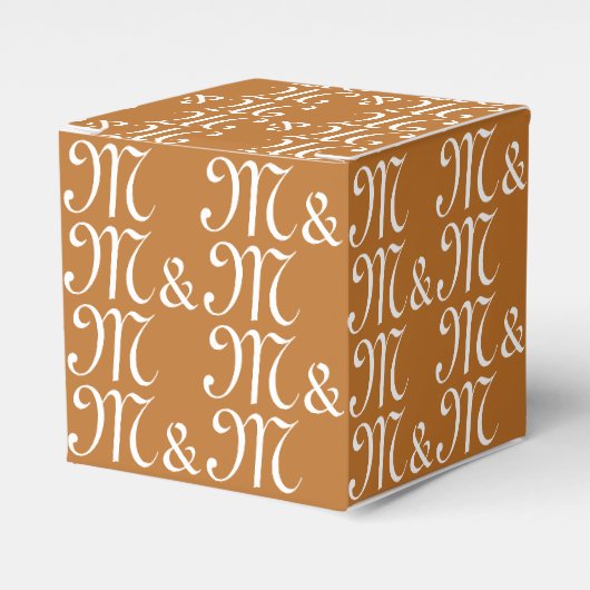 Ballotins Customiser les initiales du couple monogramme bron (Verso)