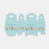 Ballotins Cute Animaux Blue Aquarelle 1er Anniversaire Fa (Déplié)