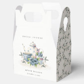 Ballotins Cute Aqua Blue Floral Cups Fête des mariées (Ouvert)