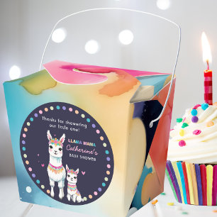 Ballotins Cute aquarelle Llama Mama Baby shower mexicain