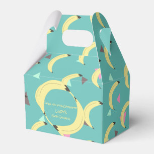 Ballotins Cute Banana Bunch Baby shower Confetti Turquoise