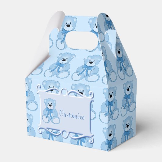 Ballotins Cute Bleu Teddy Ours Motif Gable Ballotin (Verso)