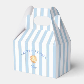 Ballotins Cute Blue and white stripe Happy Birthday