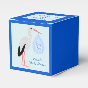 Ballotins Cute Blue Baby Boy Stork Baby shower personnalisé