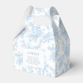 Ballotins Cute Blue Bunny Crest Français Baby Boy Douche (Arrière)