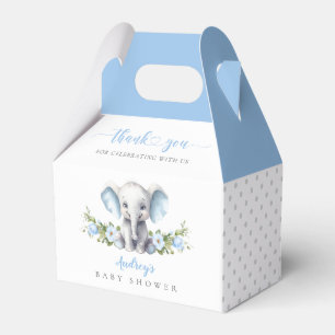 Ballotins Cute Blue Floral Elephant Baby Boy Douche