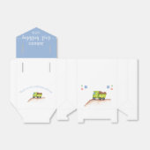 Ballotins Cute Blue Green Camion Fête d'anniversaire (Déplié)