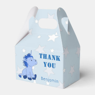 Ballotins Cute Blue Little Unicorn et Stars Anniversaire