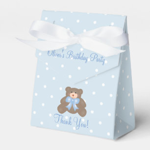 Ballotins Cute Blue Ribbon Teddy Bear Boy Anniversaire
