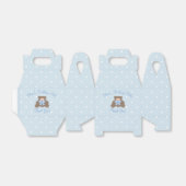 Ballotins Cute Blue Ribbon Teddy Bear Boy Anniversaire (Déplié)