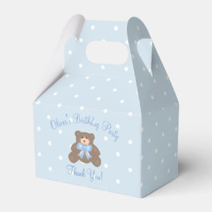 Ballotins Cute Blue Ribbon Teddy Bear Boy Anniversaire