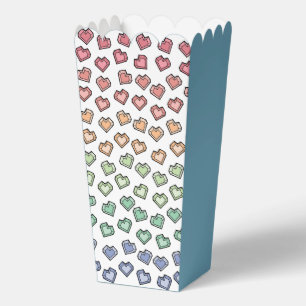 Ballotins Cute Bright Pastel Rainbow Gemstone motif de coeur